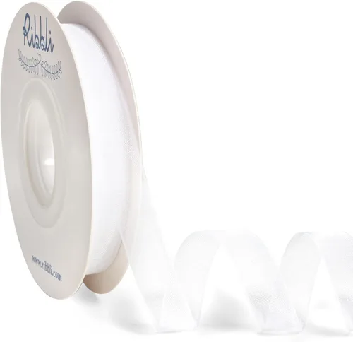 Vista 10 de Ribbli Cinta de organza azul aguamarina, 1 pulgada x 50 yardas, cinta transparente azul para envolver regalos, envoltura de galletas, decoración