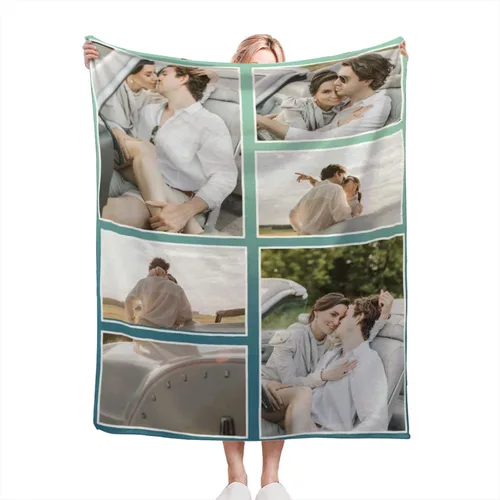 Vista 18 de Manta personalizada con texto fotográfico, manta de imagen personalizada para bebé, madre, padre, adultos, amigos, amantes, regalo personalizado