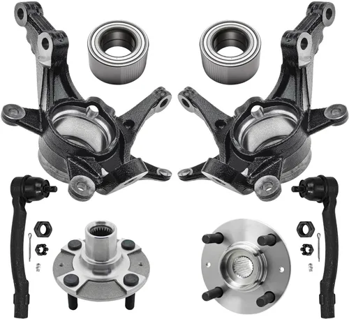 Vista 62 de Detroit Axle - Kit de nudillos traseros izquierdo FWD para Hyundai Santa Fe 2007-2009 Veracruz 2007-2012, reemplazo del conjunto de cojinete