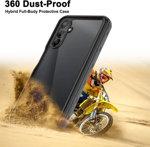Vista 5 de Funda impermeable para teléfono Samsung Galaxy A14 5G, protector de pantalla con correa, protector de cuerpo completo, resistente a prueba de golpes