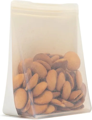 Vista 25 de W&P Porter Bolsa de almacenamiento reutilizable de silicona, sándwich (50 onzas de pie), color rubor, contenedor de almacenamiento de alimentos