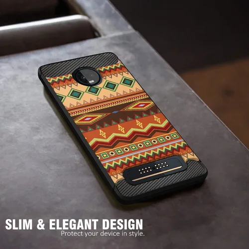 Vista 2 de CasesOnDeck Funda compatible con [Motorola Moto Z3 Play Moto Z3] Moto Z3 Design, funda delgada negra flexible y elegante protección contra golpes