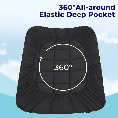 Vista 8 de OLANLY Cubrecolchón de Espuma Viscoelástica de Doble Capa de 4 Pulgadas Tamaño Twin para Dolor de Espalda, Funda de Colchón Pillow Top Refrescante