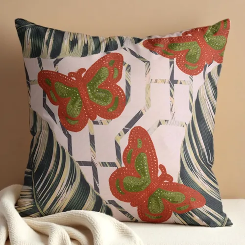 Vista 8 de Decozen Fundas de almohada decorativas con estampado de pájaros con diseño floral para decoración del hogar, sala de estar y dormitorio, funda