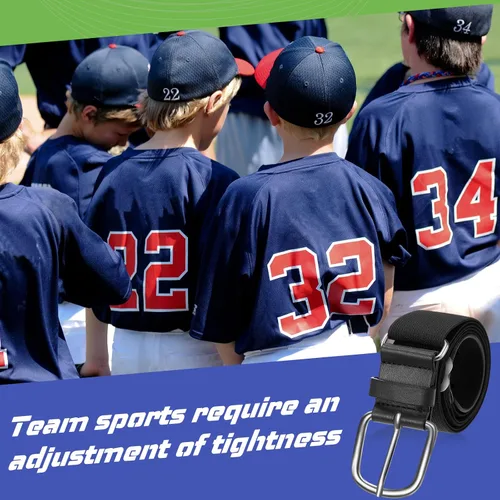 Vista 6 de Hercicy 12 cinturones de béisbol, cinturones de sóftbol a granel para adultos y jóvenes, cinturón de fútbol ajustable para niños y niñas