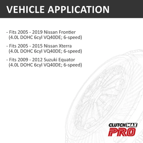 Vista 2 de Kit de embrague CMPRO OEM para Frontier Xterra Equator 4.0L DOHC VQ40DE 6spd