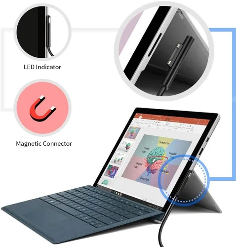 Vista 10 de Cable de carga USB C de 10 pies para Microsoft Surface Pro