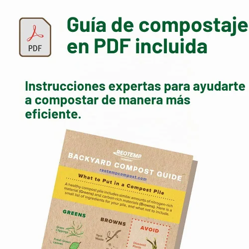 Vista 3 de Termómetro REOTEMP, 20" de tallo, para compost de jardín, con instrucciones de compostaje