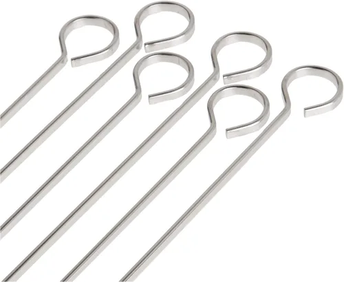 Vista 3 de Pinchos de acero inoxidable, juego de 6, de la marca Norpro, Plateado