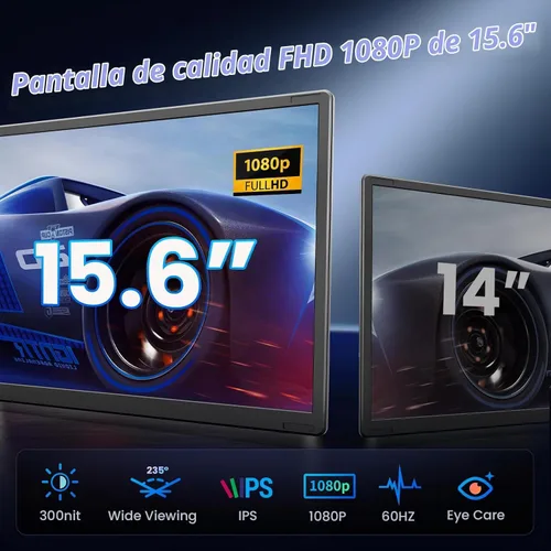 Vista 2 de Extensor de pantalla para laptop de 15.6", extensor de monitor de portátil Negro medianoche