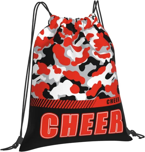 Vista 57 de Mochila con cordón impermeable para gimnasio, bolsas con cordón, bolsa de cuerda deportiva, mochila de camuflaje, Bolsas con cordón Cheer - Bolsas
