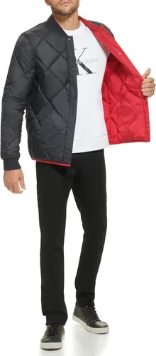 Vista 7 de Calvin Klein Chaqueta acolchada reversible con diamantes para hombre