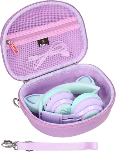 Vista 9 de Mchoi Funda rígida adecuada para Riwbox CT-7 Rosa/para Jack CT-7S Cat Green 3.5mm/para iClever IC-HS01 Bluetooth Auriculares inalámbricos sobre