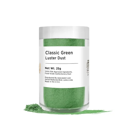 Vista 45 de BAKELL - Polvo colorante Luster Dust comestible Christmas Green, certificado Kosher, pintura y polvo 100 % comestible, de grado alimenticio, pintura