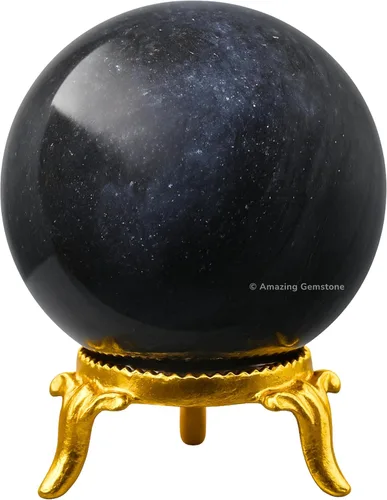Vista 9 de Amazing Gemstone Bola de cristal de Amazonita con soporte, bolas de meditación de esfera de cristal de 2 pulgadas para brujería y bolas decorativas