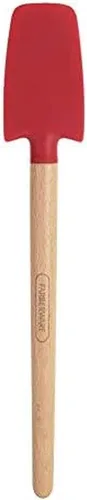 Vista 6 de Farberware 5216385 - Espátula profesional de silicona resistente al calor con mango de madera, segura para utensilios de cocina antiadherentes