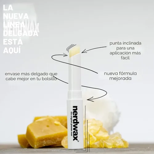 Vista 3 de Nerdwax Cera para gafas, paquete económico de 4 unidades, lentes para evitar deslizamientos, retenedor antideslizante para gafas, como se ve