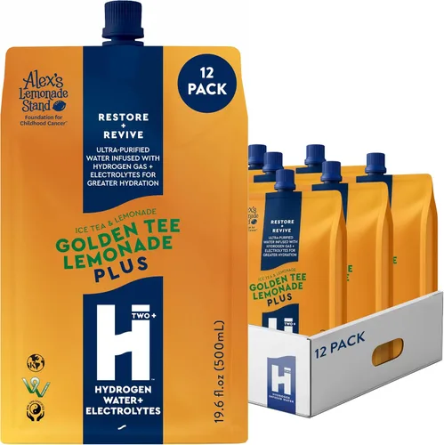 Vista 13 de HTWO Plus Agua de hidrógeno molecular con electrolitos, sabor a limonada de uva, paquetes de hidratación sin azúcar, paquete de 6 unidades de 16.9