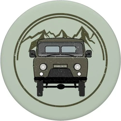 Vista 3 de Buchanka UAZ 452 Off-Road 4x4 Minivan Camping PopSockets intercambiables PopGrip