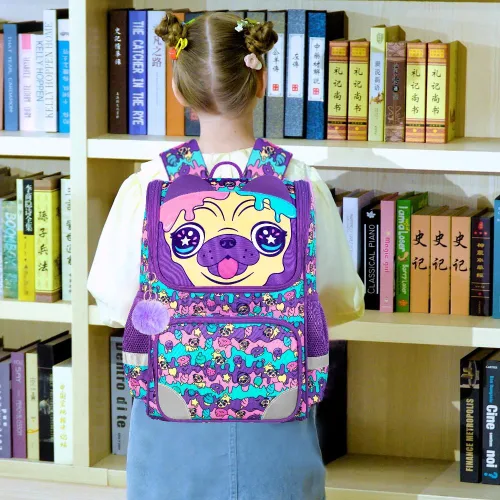 Vista 32 de KLFVB Mochila de 3 piezas para niñas y niños, bolsa de libros de dinosaurio de unicornio de 15 pulgadas con lonchera, bolsa escolar preescolar