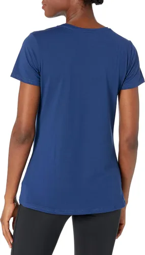 Vista 48 de Amazon Essentials Camiseta de manga corta con cuello redondo para mujer, de secado rápido, para entrenamiento, gimnasio, paquete múltiple
