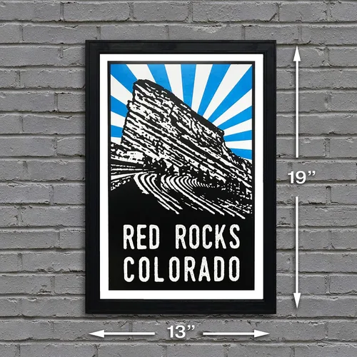 Vista 7 de Rocas Rojas Colorado Art (azul)