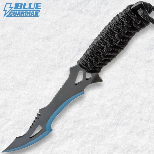 Vista 6 de BUDK Blue Guardian - Juego de machetes gemelos con funda Cuchillas de acero inoxidable de 11 pulgadas