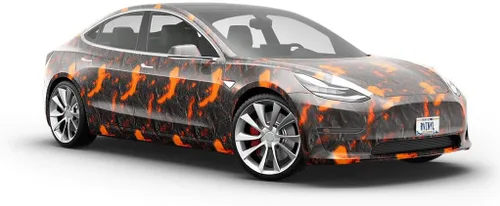 Vista 5 de Rwraps Lava Active Fury - Rollo de película de vinilo mate para automóvil, 59 pulgadas x 1 pie