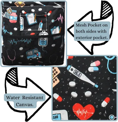 Vista 466 de NGIL Bolsa de comestibles reutilizable extra grande plegable de gran tamaño para comestibles, almacenamiento, picnic, playa, Estampado