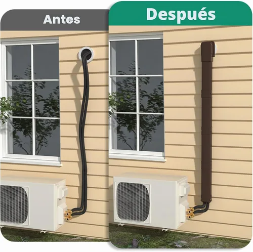 Vista 8 de Mini cubierta de línea dividida: 4 '' 7.5 Ft Línea Ocultar Marrón