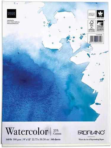 Vista 3 de Fabriano Studio Mixed Media Fat Pad, 180lb., 9" x 12