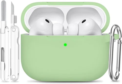 Vista 24 de Funda para AirPods Pro 3 (2025), funda protectora de silicona suave compatible con Estuche Apple AirPods Pro de 3ª generación con kit de limpieza