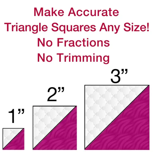 Vista 2 de guidelines4quilting costura allowance además para la mitad Square triángulos, 30,5 cm)