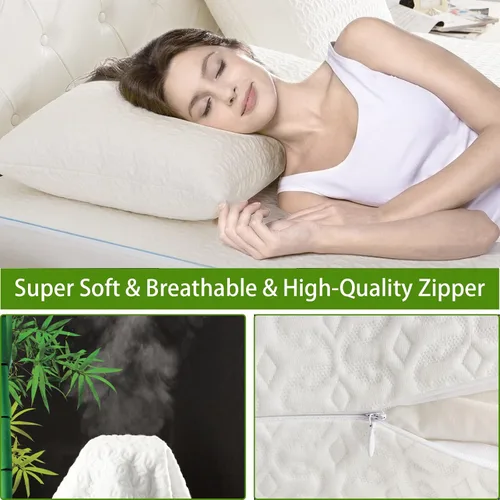 Vista 5 de Protectores de almohada 100% impermeables con cremallera