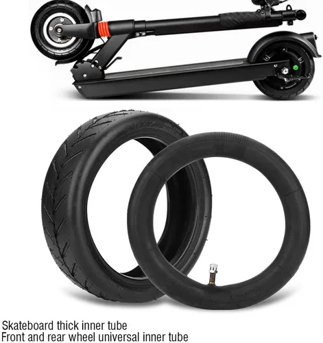 Vista 6 de Scooter Neumático Conjunto De Dos, Rueda Exterior E Interior Neumático De Goma Para Xiaomi Scooter Eléctrico Skateboard 8 1/2 X 2 Neumático Exterior