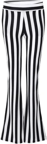 Vista 6 de CHICTRY - Pantalones de rayas para mujer color blanco y negro