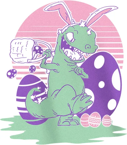 Vista 2 de Nickelodeon Rugrats Reptar Eggs - Camiseta de manga corta para niñas