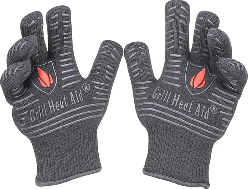 Vista 16 de Guantes de parrilla y barbacoa GRILL HEAT AID para asar y cocinar, Algodón