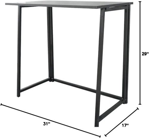 Vista 3 de Escritorio plegable para computadora para espacios pequeños, necesita montaje, escritorio de oficina en casa, mesa plegable para computadora, mesa