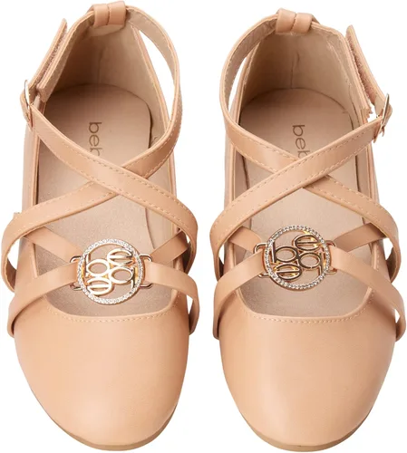 Vista 5 de bebe Zapatos de vestir para niña - Zapatos de ballet con tiras y medallón de diamantes de imitación (niña pequeñaniña grande)