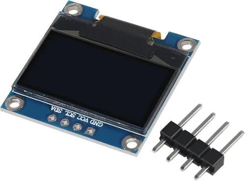 Vista 5 de Módulo de pantalla OLED I2C IIC 128X64 0.96 pulgadas módulo de pantalla SSD1315 pantalla con pines para Arduino UNO R3 STM - luz azul