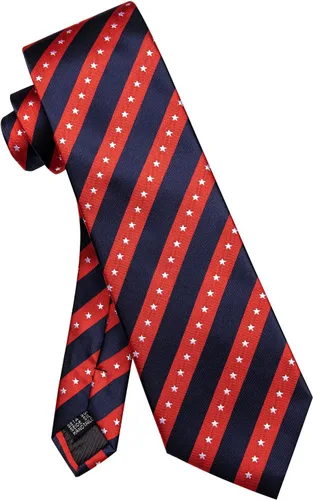 Vista 7 de Corbatas a rayas y corbatas a cuadros para hombre, corbata de seda tejida, juego de clip de corbata dorado