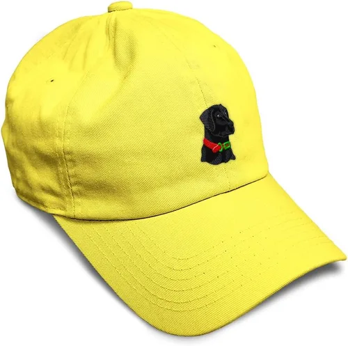Vista 29 de Gorra de béisbol suave negra con cabeza de laboratorio bordada para perros, sarga de laboratorio negra, de algodón, con mosca de dragón, sombreros