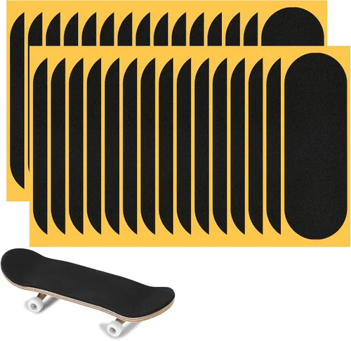 Vista 7 de WINDIR 12 piezas de cinta de agarre de espuma para diapasones, 1.496 in x 4.331 in Pro negro madera MiNi Skateboards (12 unidades)