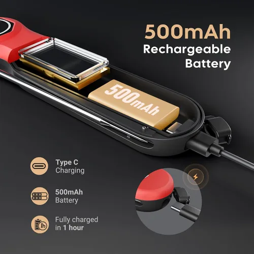 Vista 4 de Termómetro digital de lectura instantánea recargable impermeable para carne 0.5 Sec Professional Grill Thermometer Kitchen Cooking with