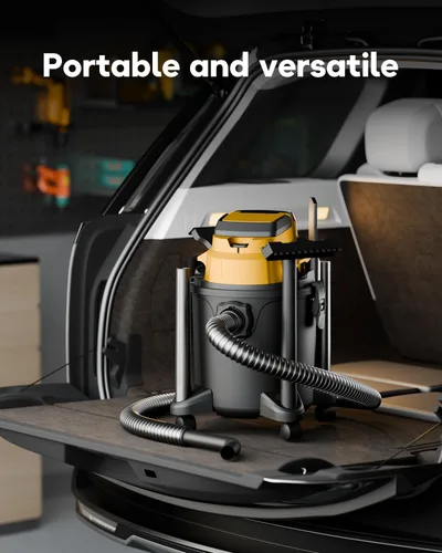 Vista 5 de DeForce Aspiradoras inalámbricas en seco y húmedo para batería DeWalt de 20 V máximo, aspiradora portátil de 5.2 galones, 17000 Pa con boquillas