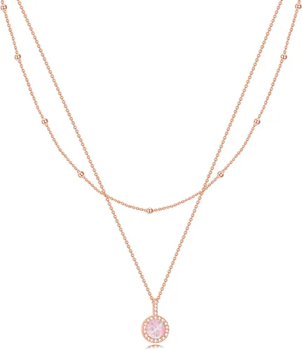 Vista 15 de MONGAS Árbol de la vida/cruz infinita/cerradura y llave/loto/hamsa/caballo/fresa/ópalo/látar/libélula/corazón/violín collar en capas de plata