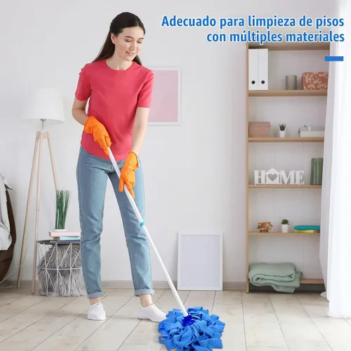 Vista 7 de Yaomiao 12 cabezales de microfibra de repuesto para mango de 0.8 de diámetro, limpieza de pisos, paño de algodón húmedo y seco, repuestos