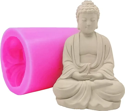 Vista 9 de Redxin Buddha - Molde de silicona hecho a mano, velas de jabón, yeso, cemento, resina, pegamento hecho a mano Moldes-Buda-32