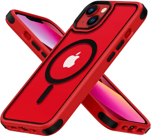Vista 10 de Mobnano Funda para iPhone 13 Pro, compatible con MagSafe, funda transparente con anillo magnético, diseño multicolor protector a prueba de golpes
